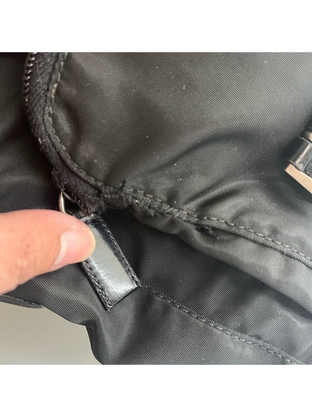 Prada Black Nylon Crossbody Messenger with Buckle Detail - Picture 6 of 16